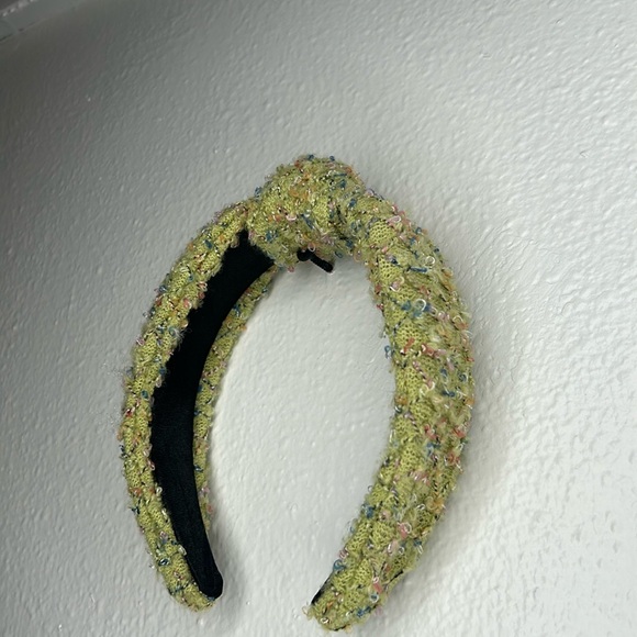 Tweed texted green knot headband - Picture 3 of 4